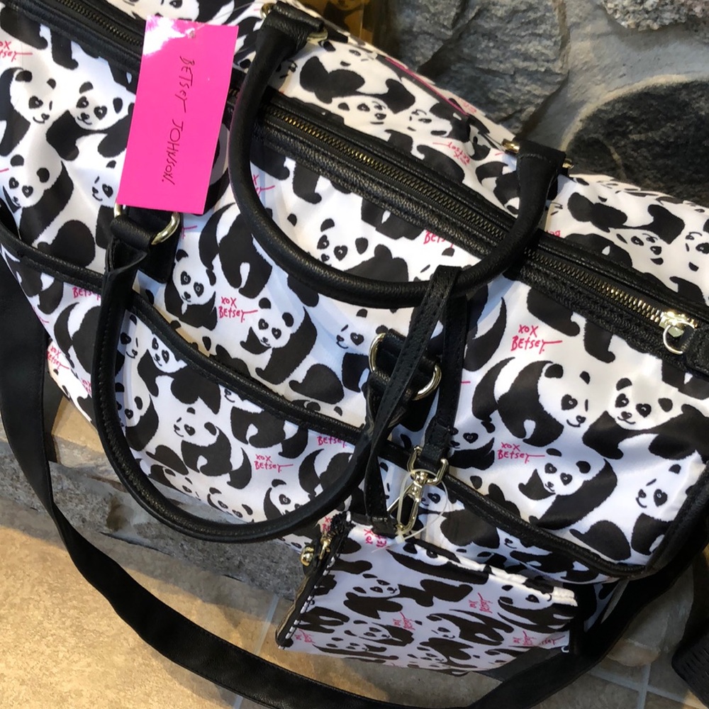 Panda print bag! NEVER USED